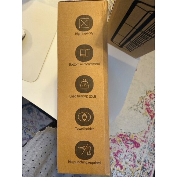 Gold Corner Shower Caddy Shelf Set Adhesive Rustproof Wall-Mounted 3-Tier Organi - Picture 8 of 8